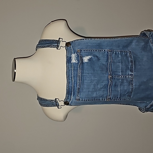 Wild Blue Sadie Robertson Collection Distressed Denim Shortalls Sz L VGUC - Picture 9 of 17